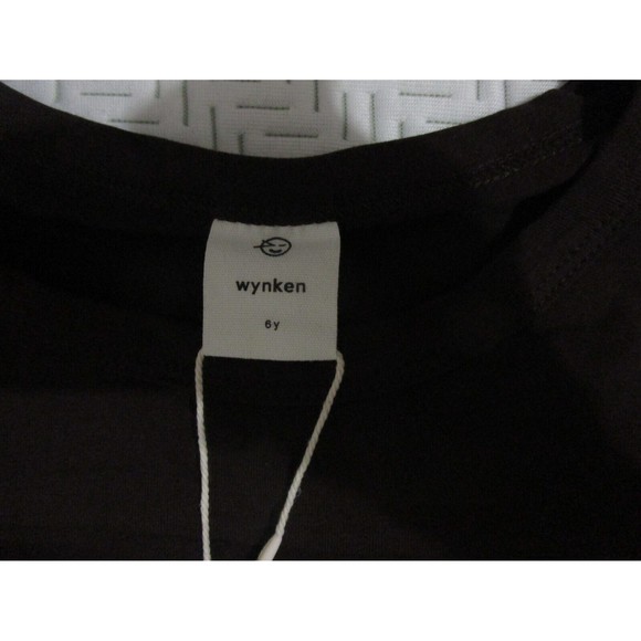 WYNKEN Kids Unisex Brown & Gray Tri-Line Colorblock Long Sleeve T-Shirt\ 6Y 4Y - Picture 7 of 11